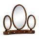 Art Deco style triple dressing mirror with stainless steel