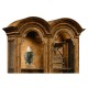 Queen Anne Pollard Veneer Bookcase with Glazed Doors