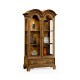 Queen Anne Pollard Veneer Bookcase with Glazed Doors
