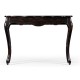 French style black finish console parquet top