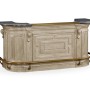Linenfold Grey Oak Home Bar