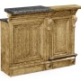 Hinged Door Panel for Linenfold Natural Oak Home Bar