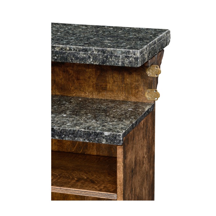 Hinged Door Panel for Linenfold Dark Oak Home Bar