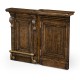 Hinged Door Panel for Linenfold Dark Oak Home Bar
