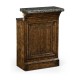 Hinged Door Panel for Linenfold Dark Oak Home Bar