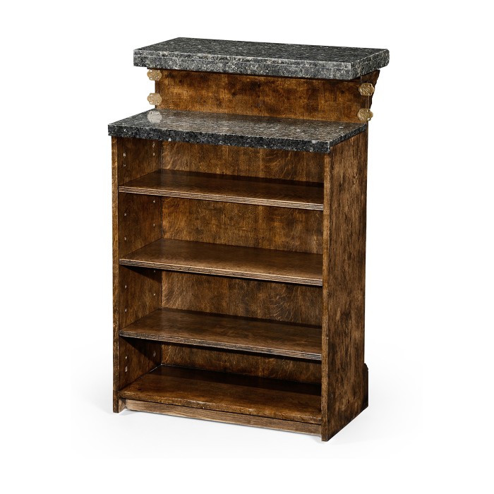 Hinged Door Panel for Linenfold Dark Oak Home Bar