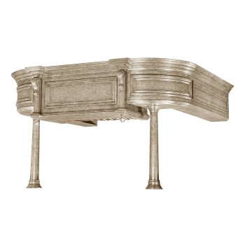 Upper Section of Linenfold Grey Oak Home Bar