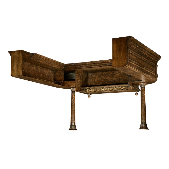 Upper Section of Linenfold Tudor Oak Home Bar