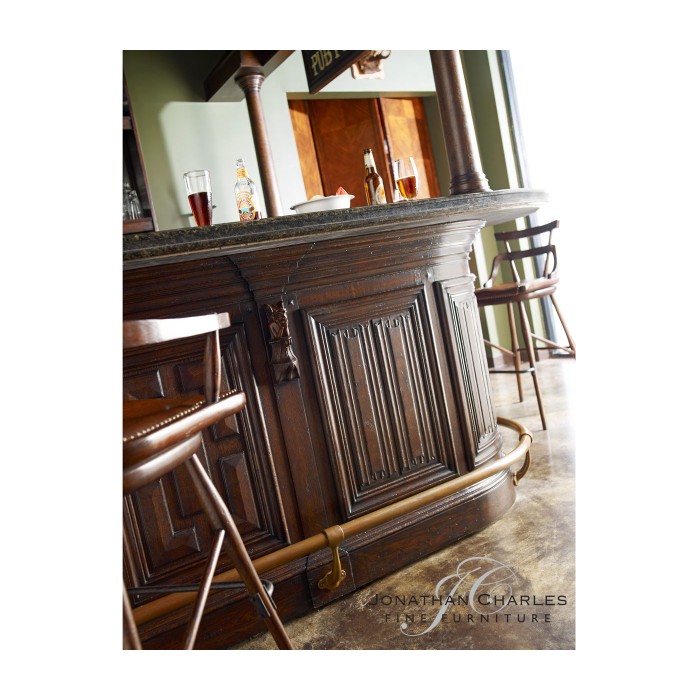 Upper Section of Linenfold Tudor Oak Home Bar
