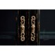 French country style black finish display cabinet