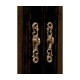 French country style black finish display cabinet