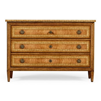 Satinwood directoire large chest of drawers
