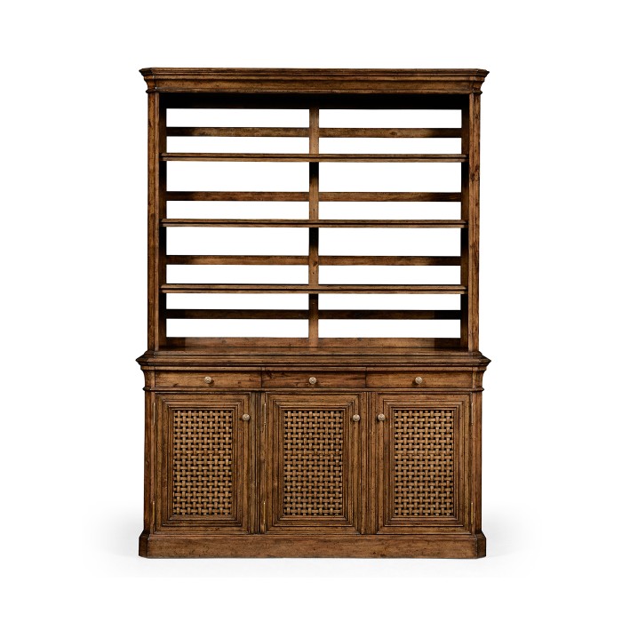 Dresser on base with lattice doors