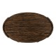 Anthracite faux shagreen & macassar ebony oval coffee table