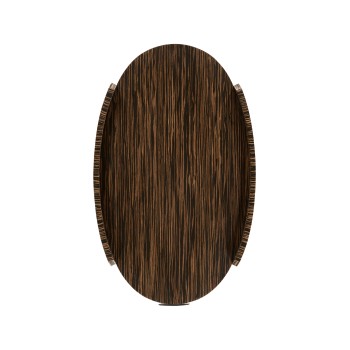 Anthracite Faux Shagreen and Macassar Ebony Side Table