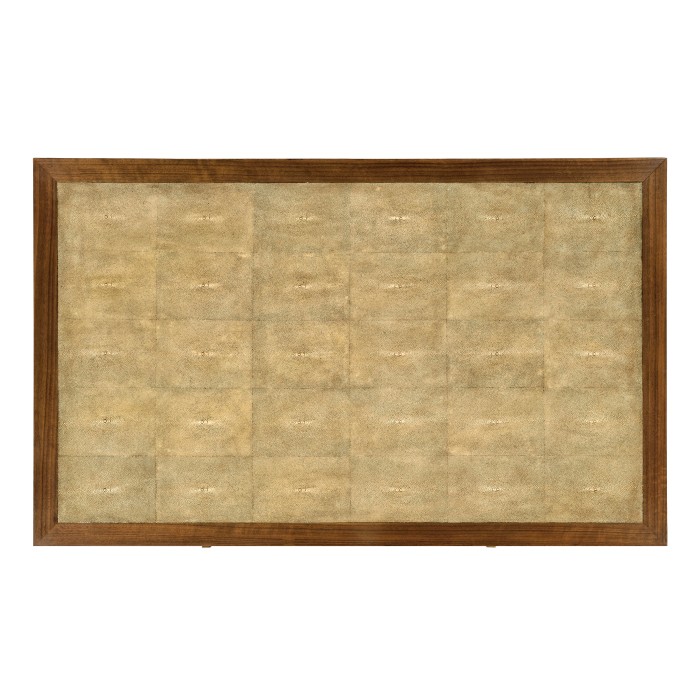 Ivory Shagreen Coffee Table with Drawers