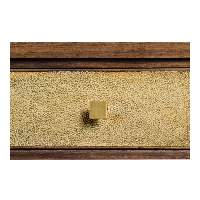 Ivory Shagreen Coffee Table with Drawers