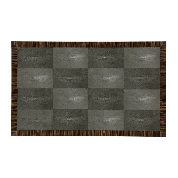 Faux Macassar Ebony & Anthracite Shagreen Coffee Table