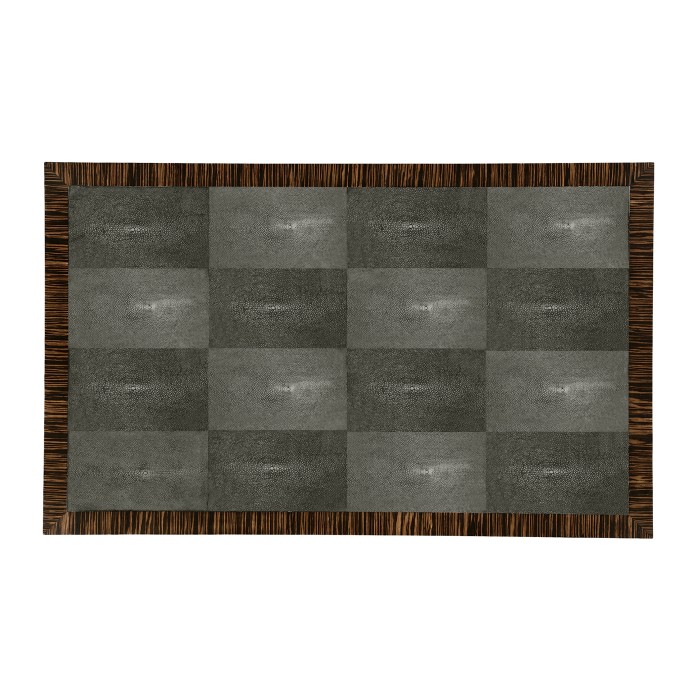 Faux Macassar Ebony & Anthracite Shagreen Coffee Table