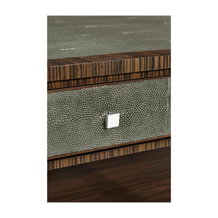 Faux Macassar Ebony & Anthracite Shagreen Coffee Table