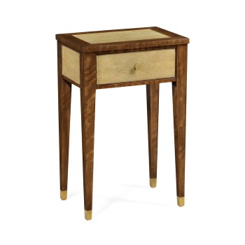 Ivory Shagreen Rectangular Lamp Table
