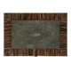 Anthracite Faux Shagreen and Macassar Ebony Lamp Table