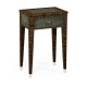 Anthracite Faux Shagreen and Macassar Ebony Lamp Table