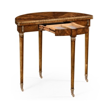 Mahogany Flip-Top Demilune Breakfast Table 36