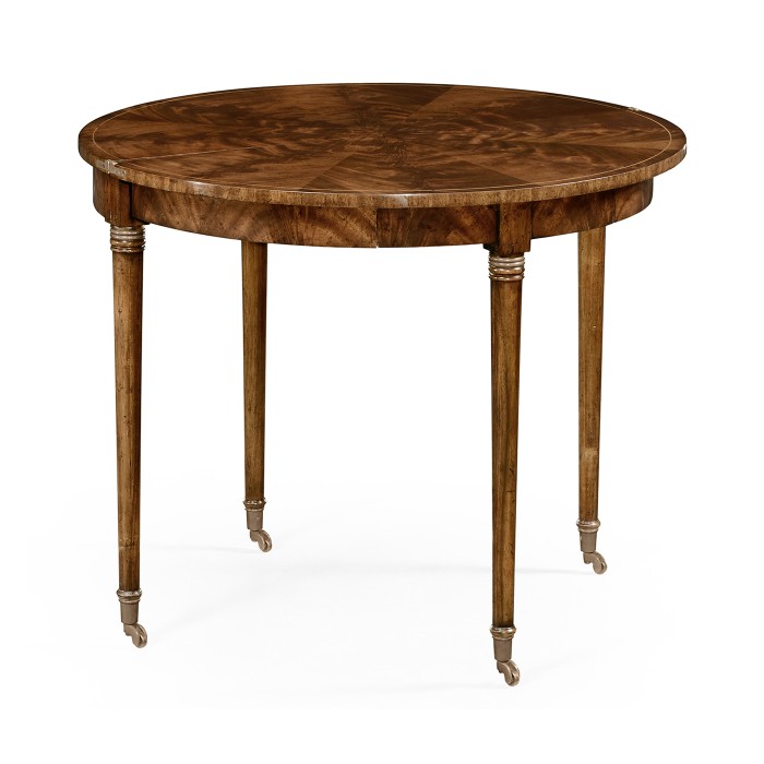 Mahogany Flip-Top Demilune Breakfast Table 36