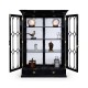 Corinthian Column Black Display Cabinet