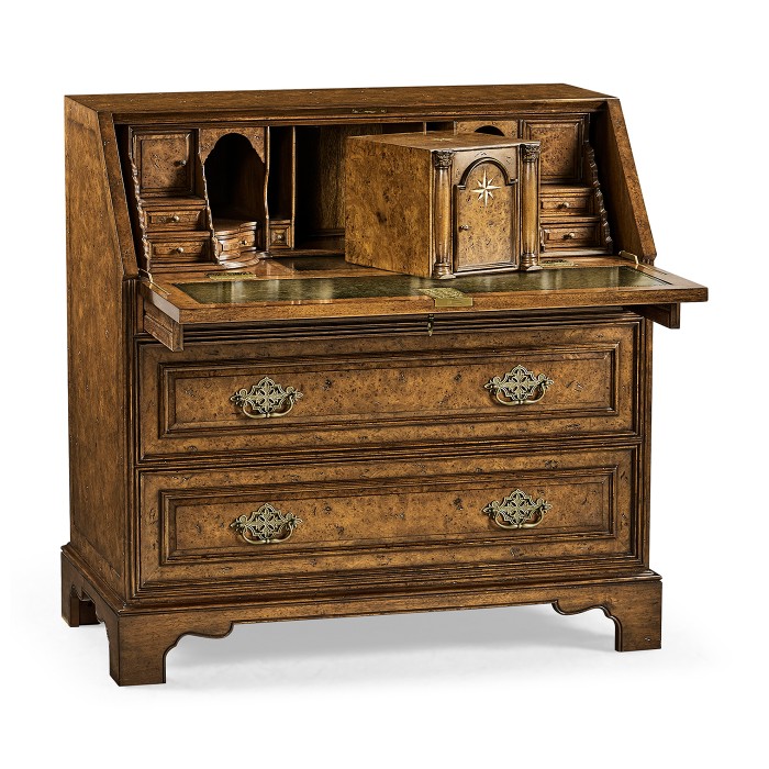 Queen Anne Pollard Bureau Cabinet (Base)