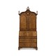 Queen Anne Walnut Bureau with Chinoiserie Interior & Panelled Doors