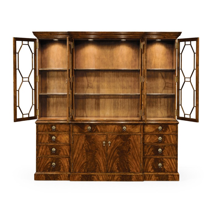 Buckingham Triple Mahogany Display Cabinet