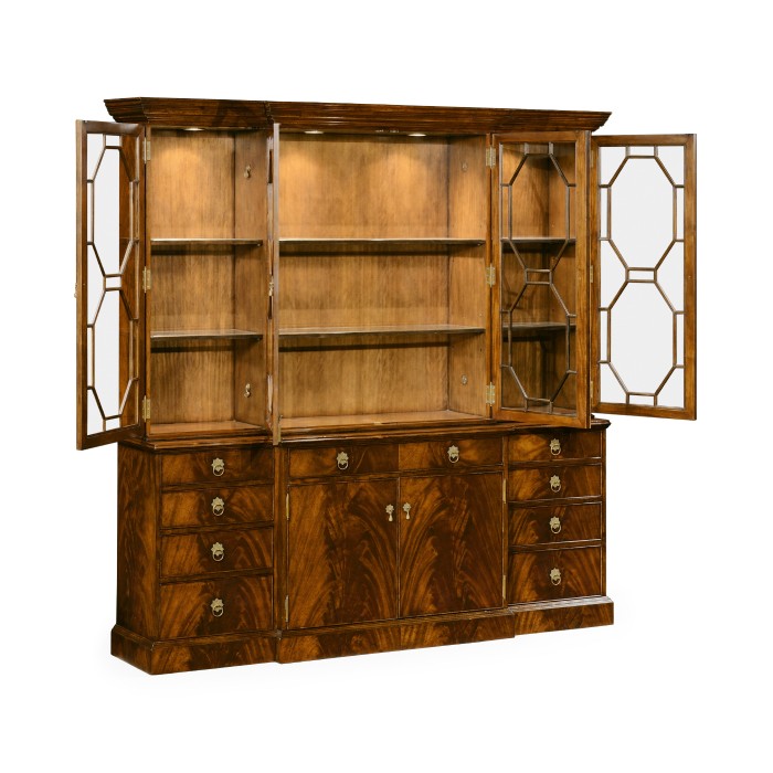 Buckingham Triple Mahogany Display Cabinet