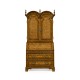 Queen Anne Pollard Veneer Bureau Cabinet (Wooden Doors)