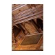 Queen Anne Pollard Veneer Bureau Cabinet (Wooden Doors)