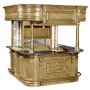 Complete Linenfold Natural Oak Home Bar