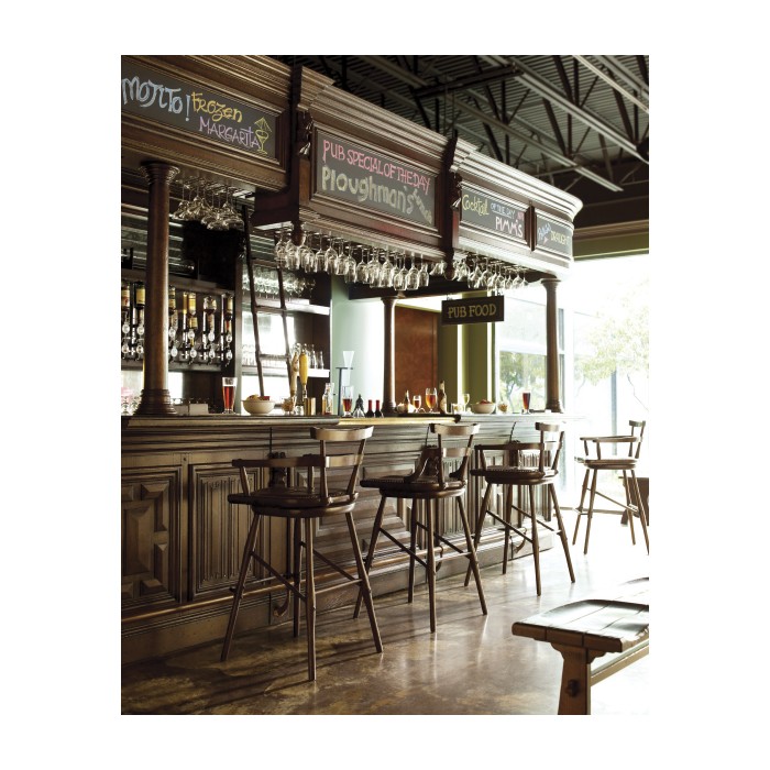 Complete Linenfold Dark Oak Home Bar