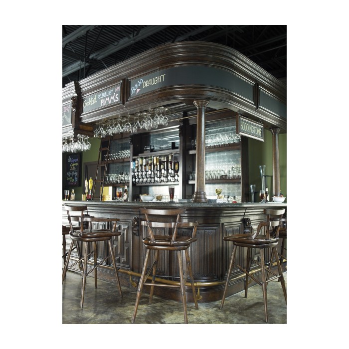 Complete Linenfold Dark Oak Home Bar