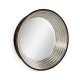 Contemporary Circular Silver Espresso Recessed Mirror