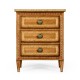 Satinwood & Floral Inlay Bedside Chest of Drawers