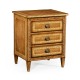 Satinwood & Floral Inlay Bedside Chest of Drawers