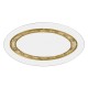 Interlaced gilded & glass oval coffee table