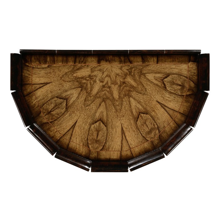 Moorish small demilune console (Ebonised)