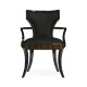 Full Back Art Deco Macassar Ebony Dining Arm Chair