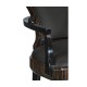 Full Back Art Deco Macassar Ebony Dining Arm Chair
