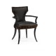 Full Back Art Deco Macassar Ebony Dining Arm Chair