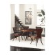 Full Back Art Deco Champagne Dining Arm Chair