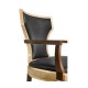 Full Back Art Deco Champagne Dining Arm Chair