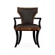 Full Back Art Deco High Lustre Santos Dining Arm Chair